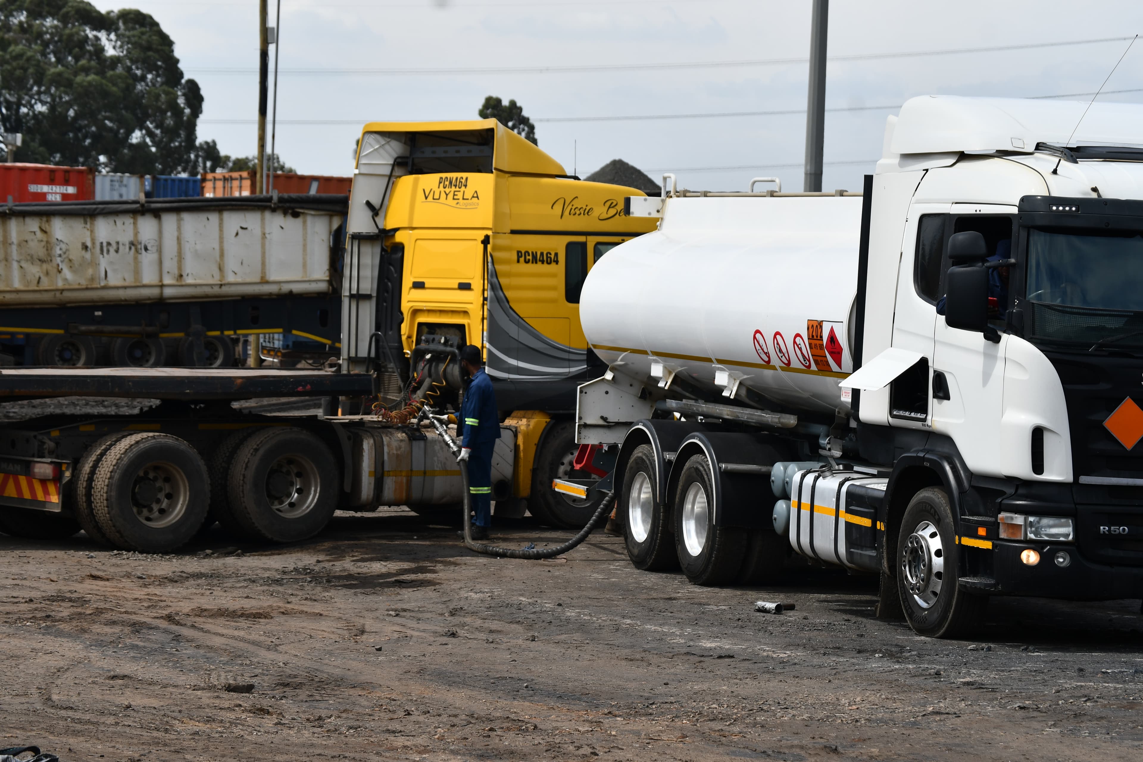 Fuel storage tanks and pumping station