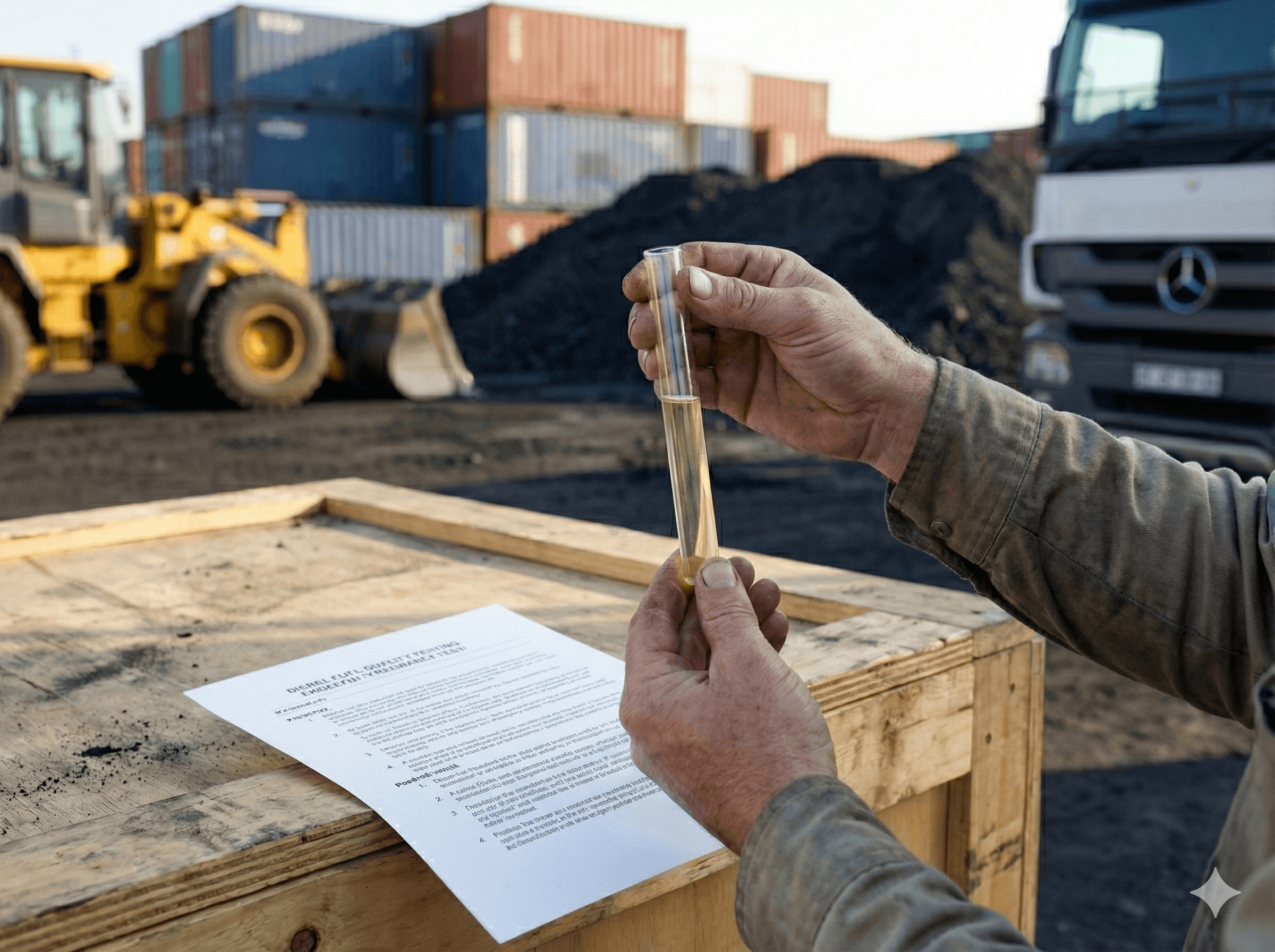 Fuel quality testing in laboratory